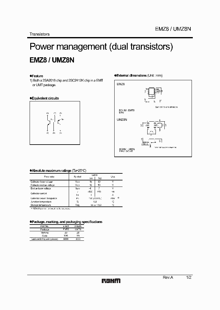 UMZ8N_1331560.PDF Datasheet