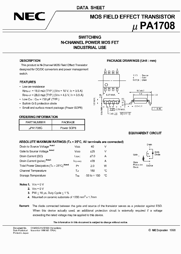 UPA1708G_1038486.PDF Datasheet