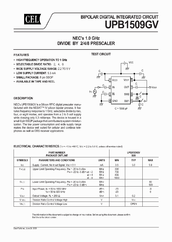 UPB1509GV-E1-A_1331845.PDF Datasheet