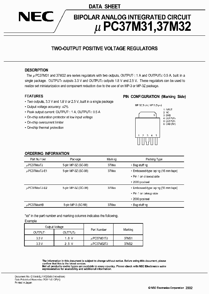 UPC37M31_1032785.PDF Datasheet