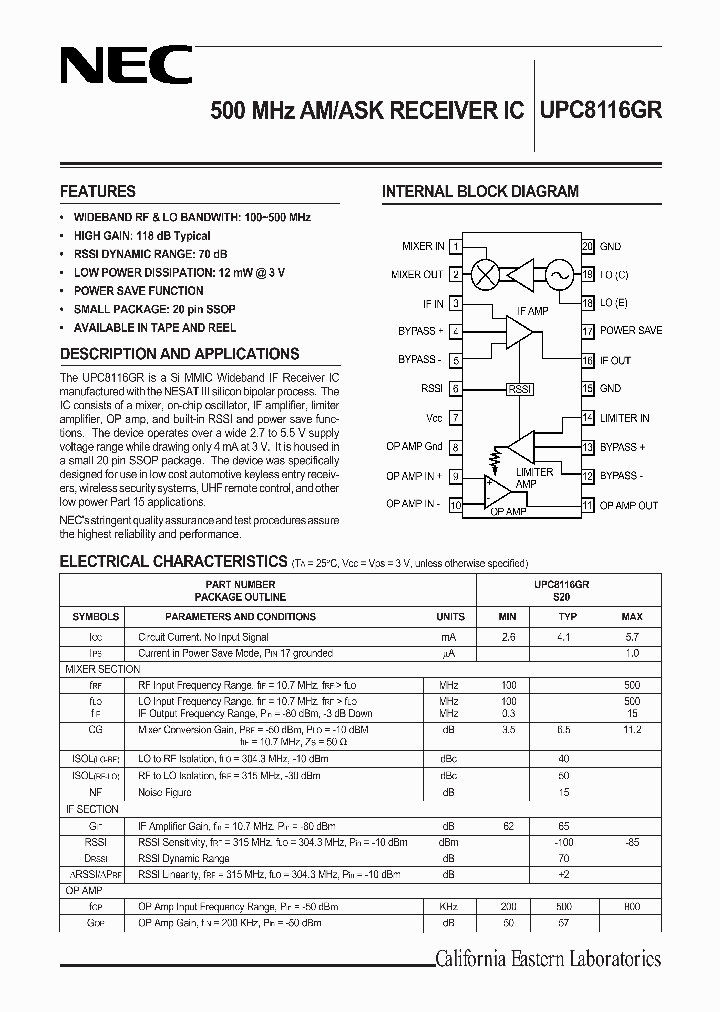 UPC8116GR_1154735.PDF Datasheet