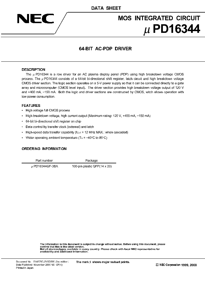 UPD16344_1088057.PDF Datasheet
