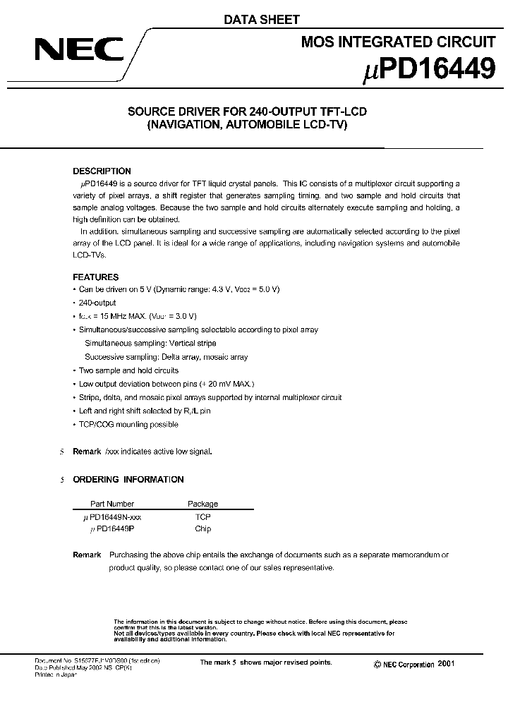 UPD16449P_1332150.PDF Datasheet