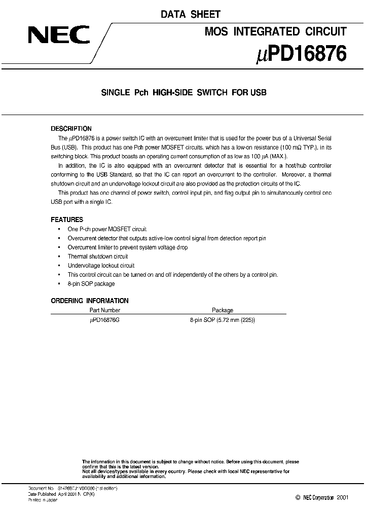 UPD16876G_1332210.PDF Datasheet