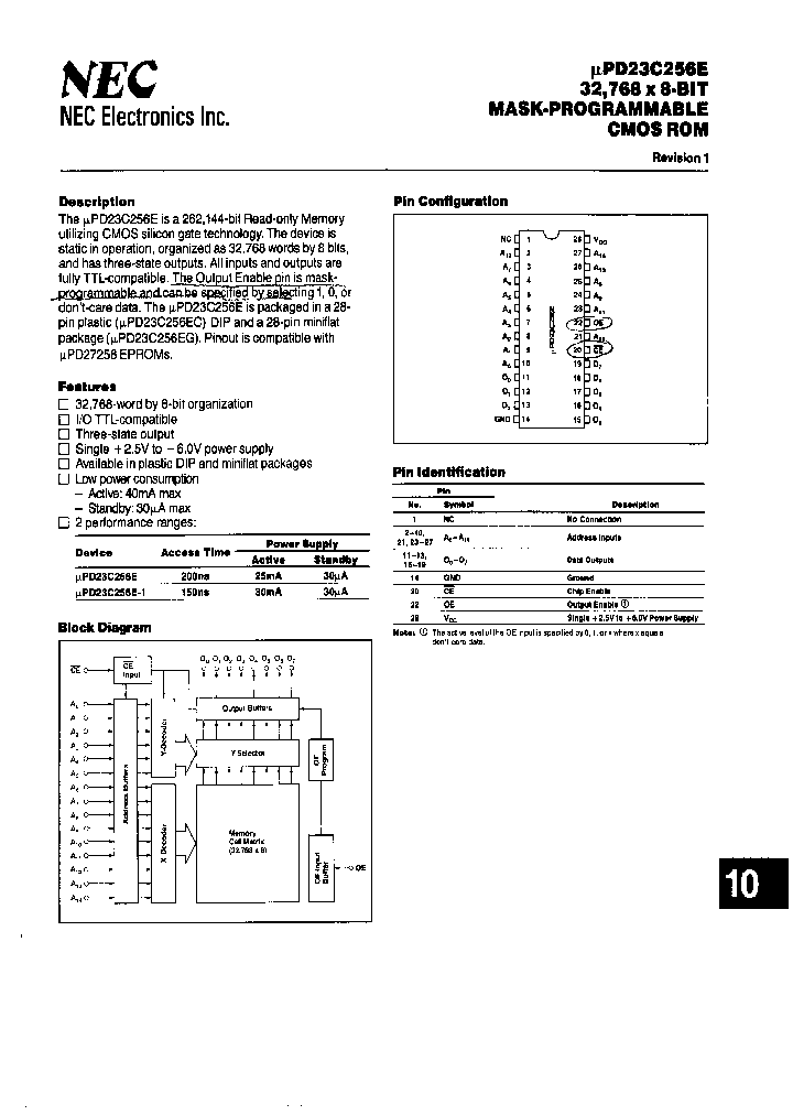 UPD23C256E-1_1332271.PDF Datasheet