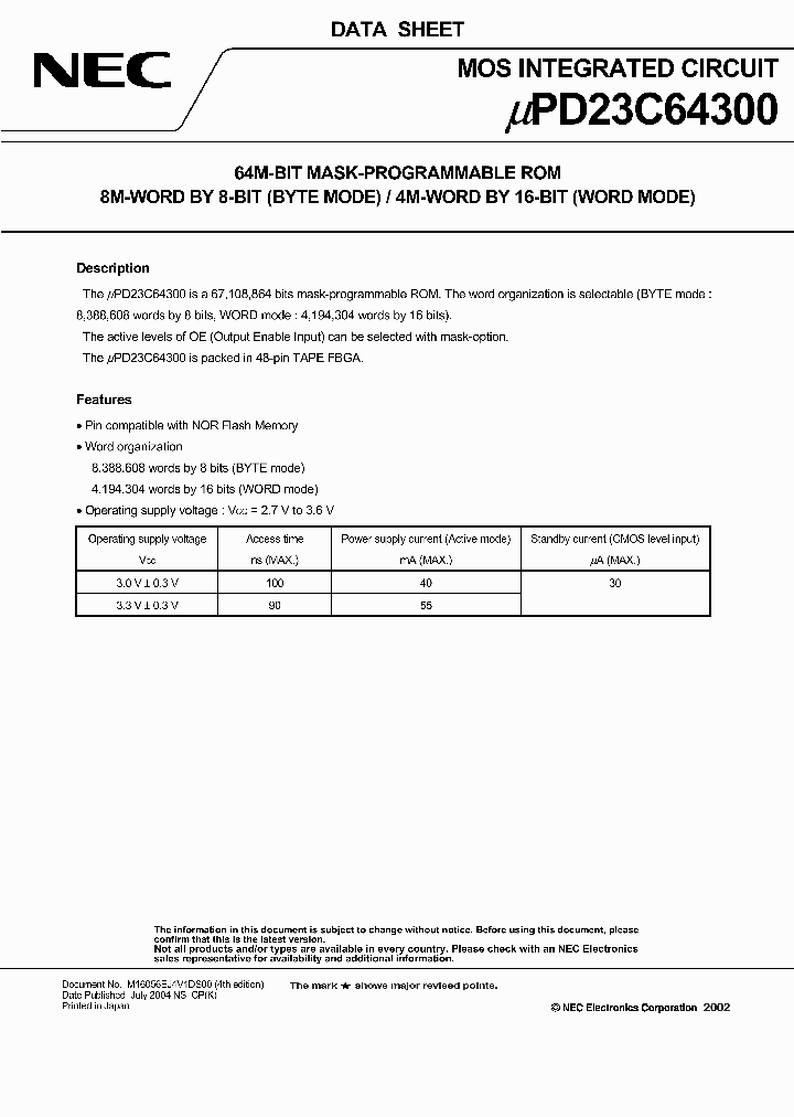 UPD23C64300F9-XXX-BC3_1332278.PDF Datasheet