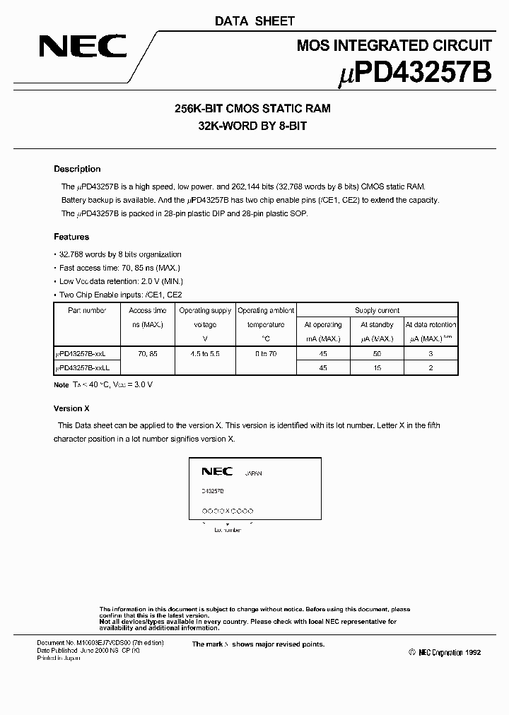 UPD43257B_1162259.PDF Datasheet