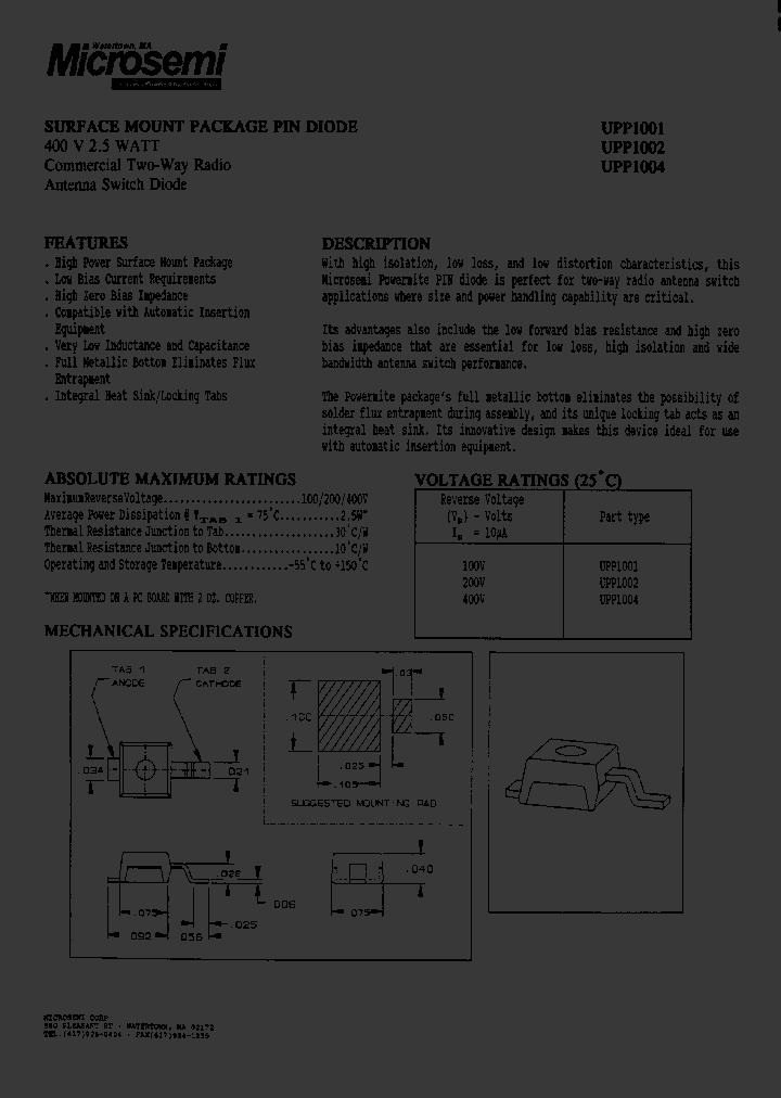 UPP1001_1128452.PDF Datasheet