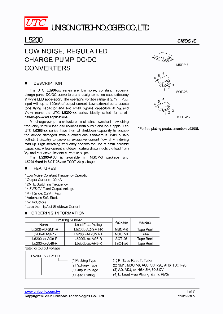 UTCL5200_1333104.PDF Datasheet