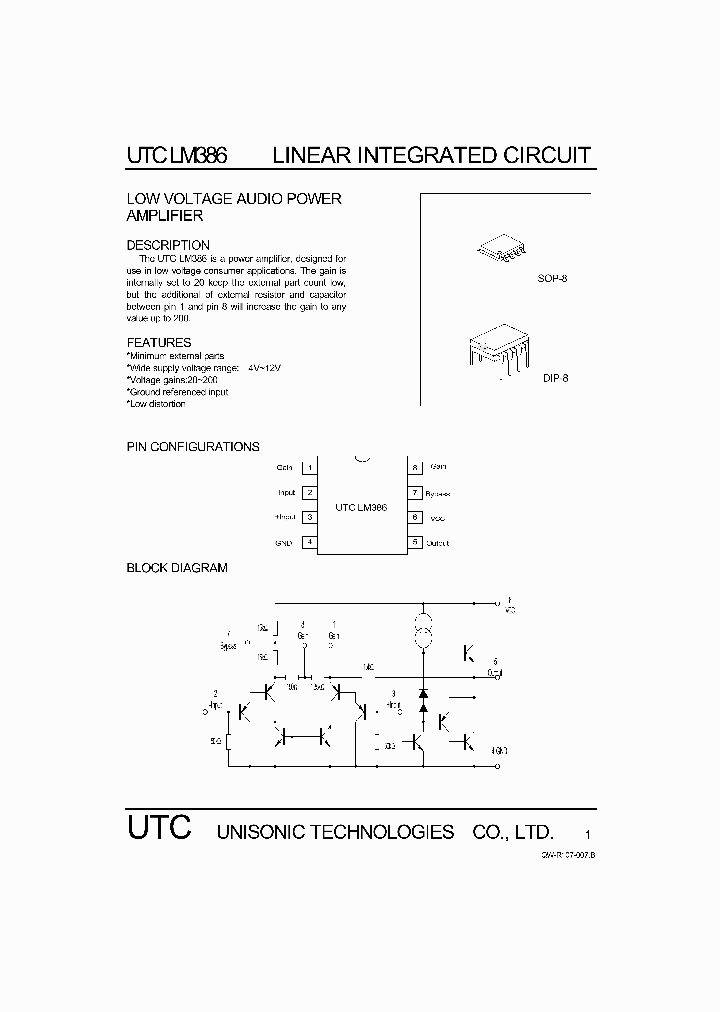 UTCLM386_1333114.PDF Datasheet