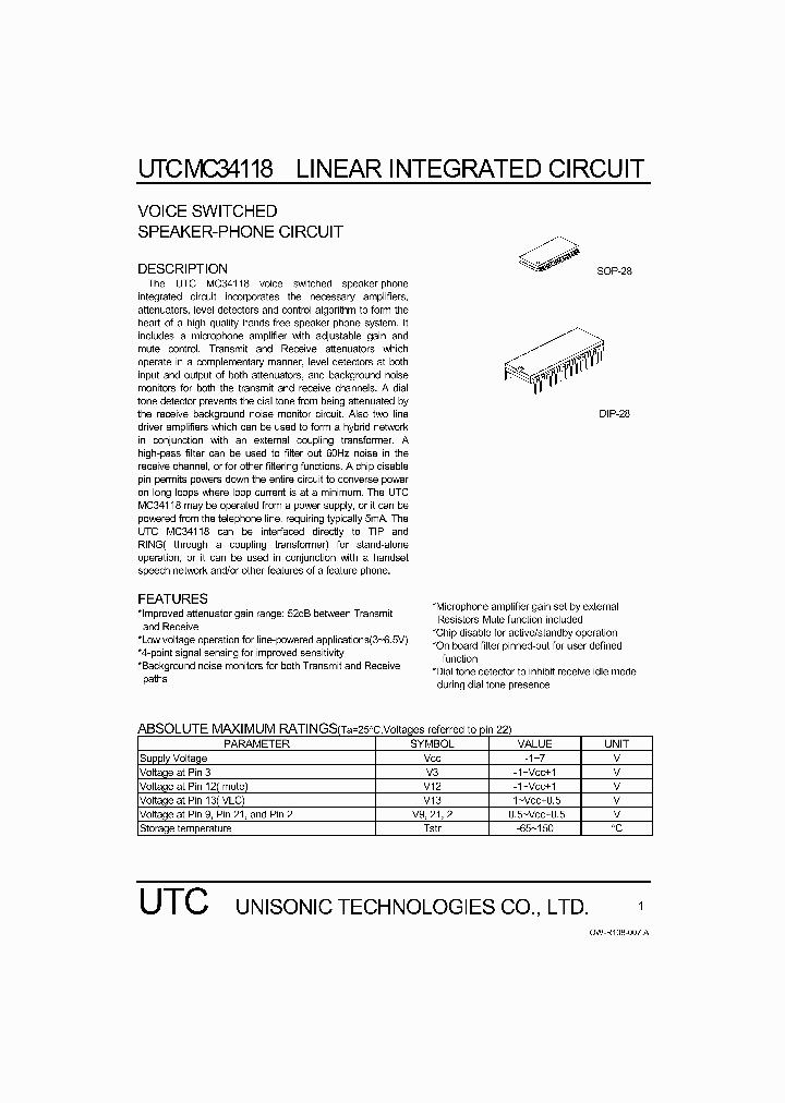 UTCMC34118_1333129.PDF Datasheet