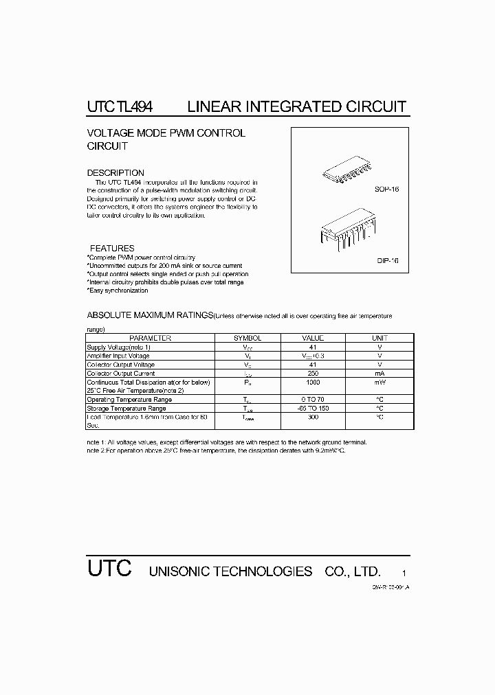 UTCTL494_1333156.PDF Datasheet