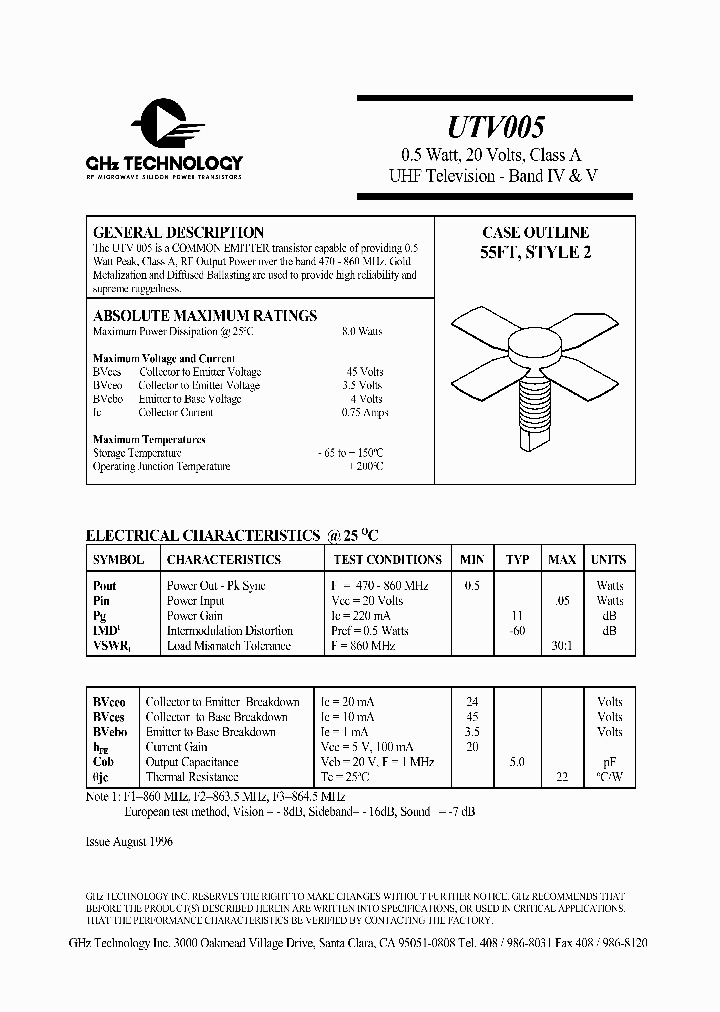 UTV005_1333169.PDF Datasheet