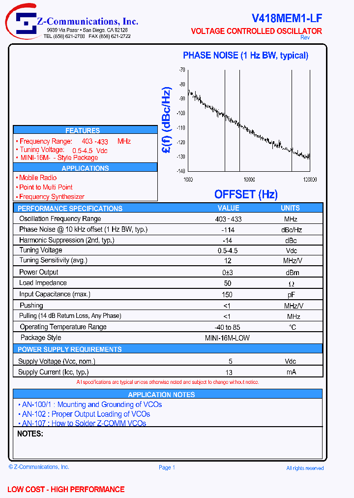 V418MEM1-LF_1333488.PDF Datasheet