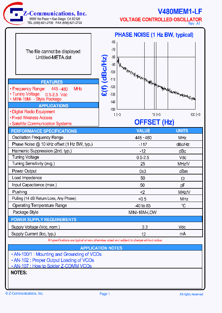 V480MEM1-LF_1333551.PDF Datasheet