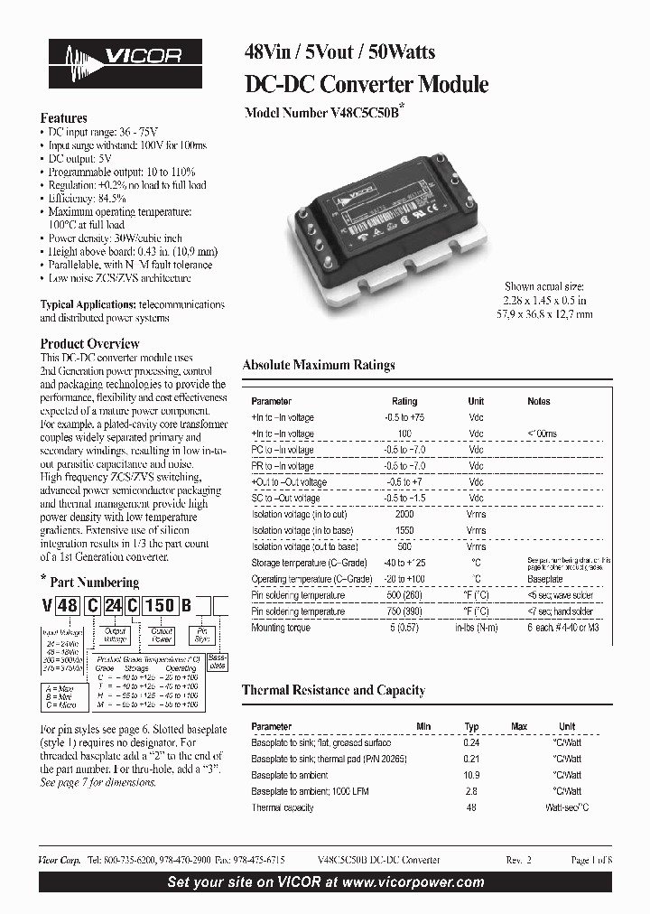 V48C5T50B_1333585.PDF Datasheet