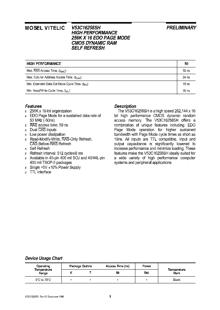 V53C16258SHT50_1333607.PDF Datasheet