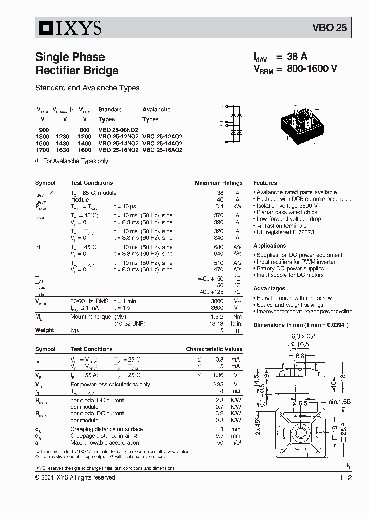 VBO25_1020535.PDF Datasheet