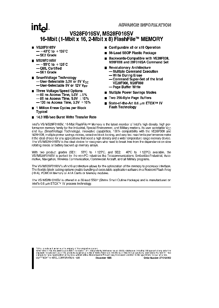 VS28F016SV_1334994.PDF Datasheet