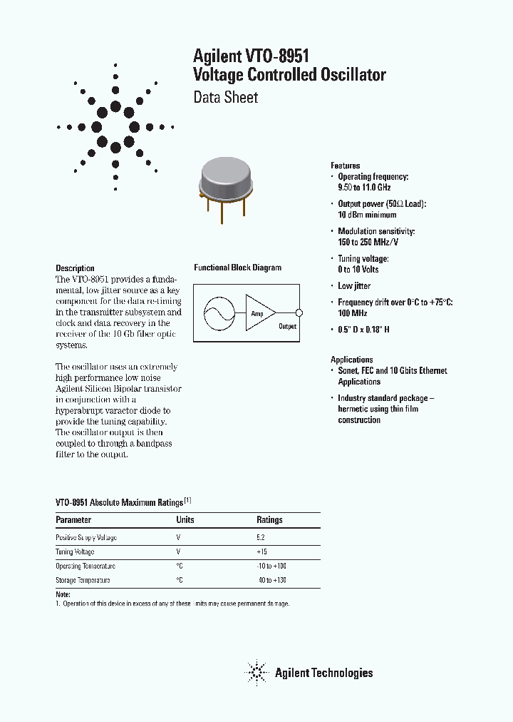 VTO-8951_1096209.PDF Datasheet