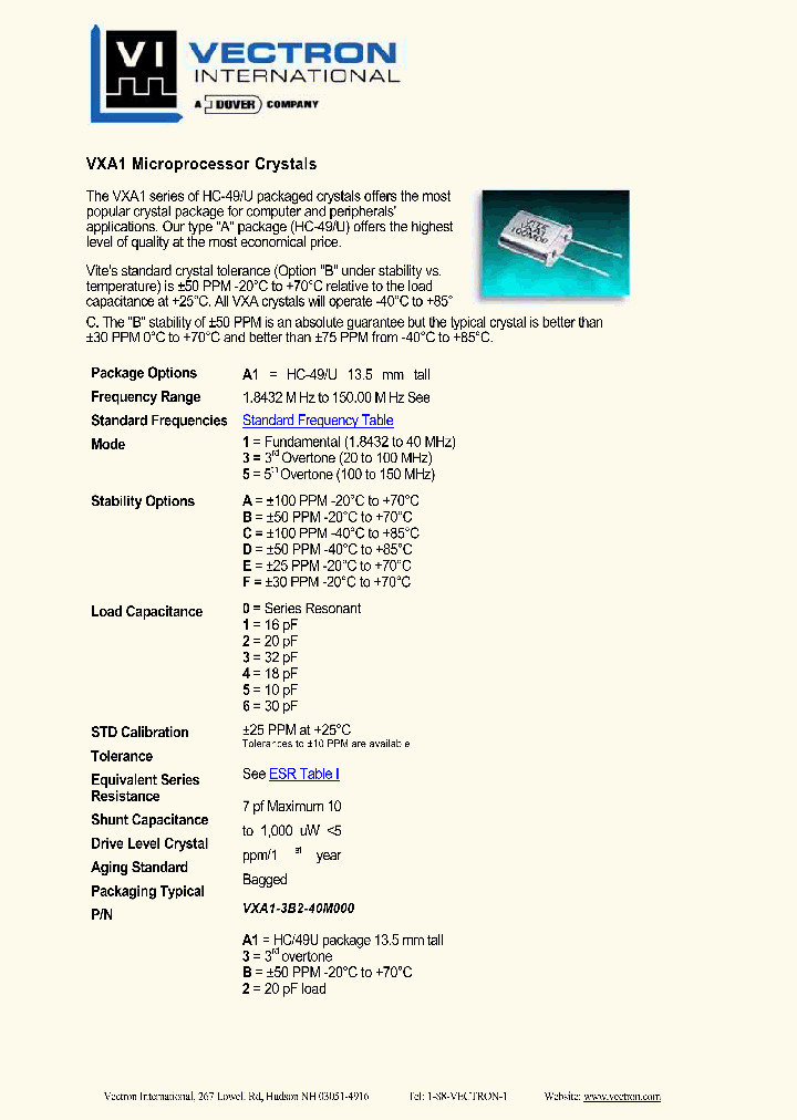 VXA1_1335324.PDF Datasheet