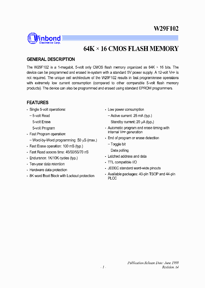 W29F102Q-70B_1335460.PDF Datasheet