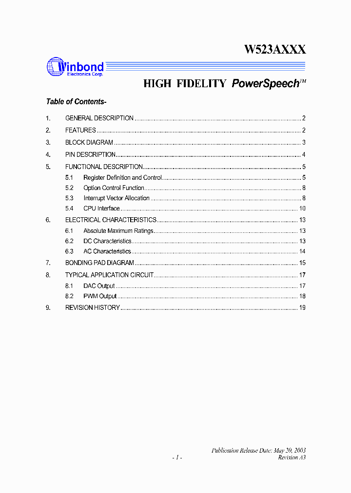 W523AXXX_1335618.PDF Datasheet