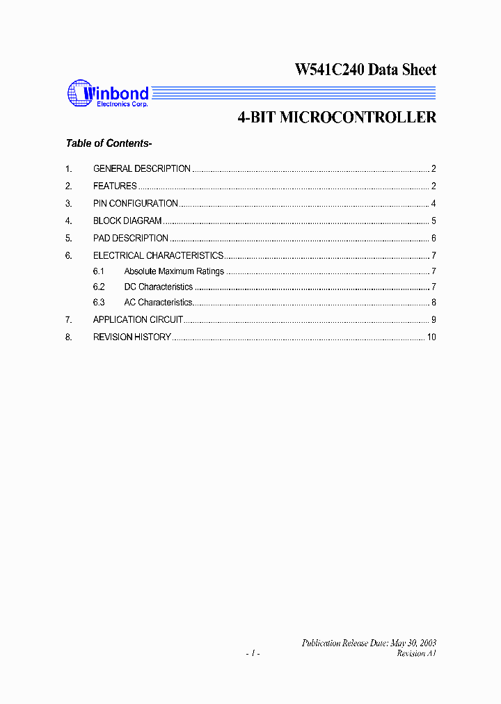 W541C240_1335631.PDF Datasheet