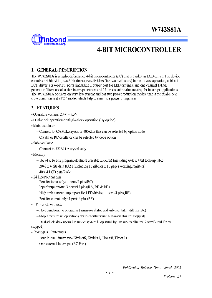 W742S81A_1335680.PDF Datasheet