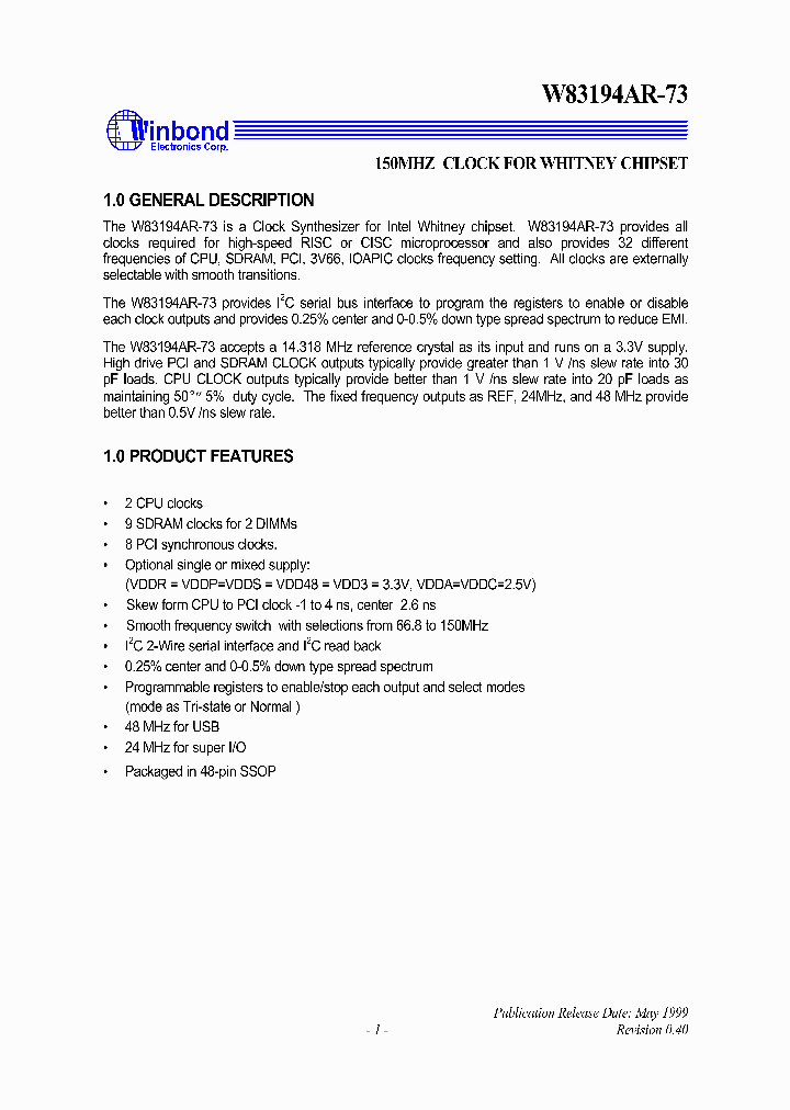 W83194AR-73_1335746.PDF Datasheet