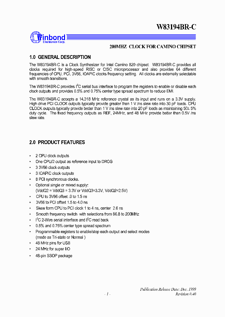 W83194BR-C_1335759.PDF Datasheet