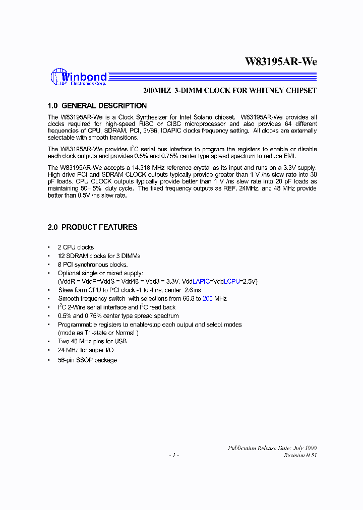 W83195AR-WE_1335770.PDF Datasheet