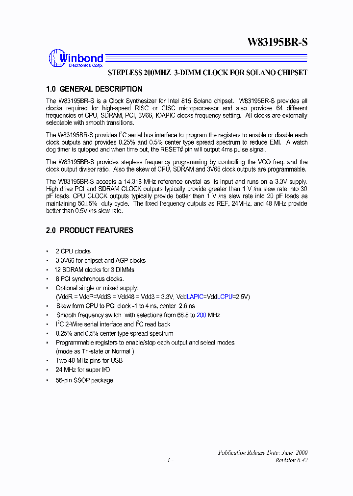 W83195BR-S_1335772.PDF Datasheet