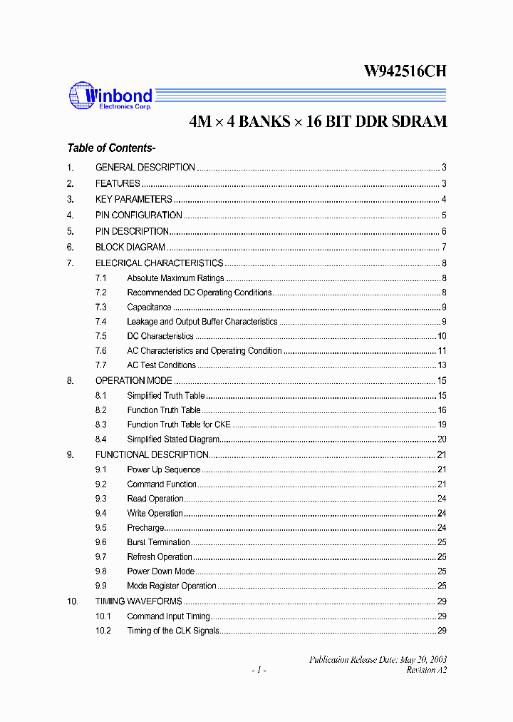 W942516CH_1128842.PDF Datasheet