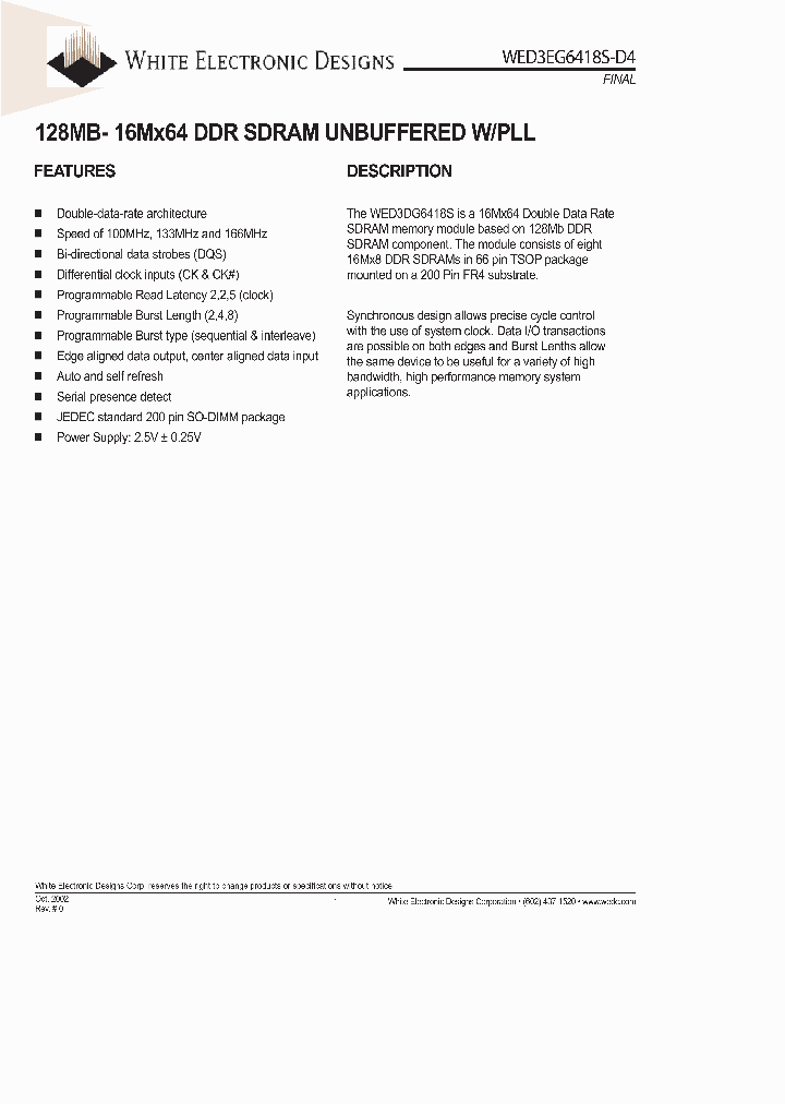 WED3EG6418S335D4_1335995.PDF Datasheet