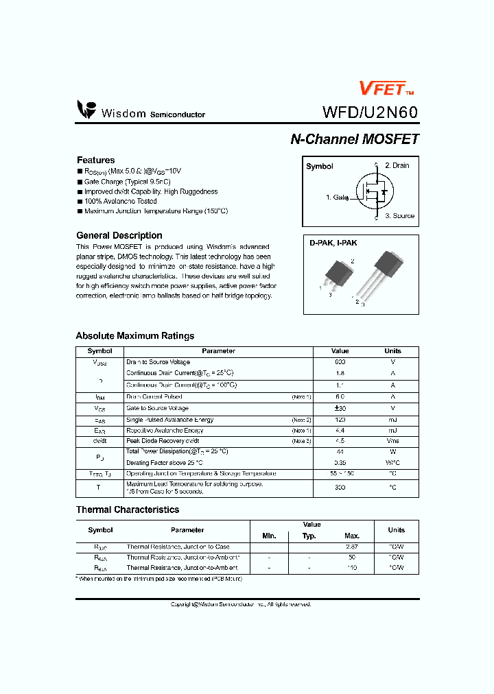 WFU2N60_1182495.PDF Datasheet
