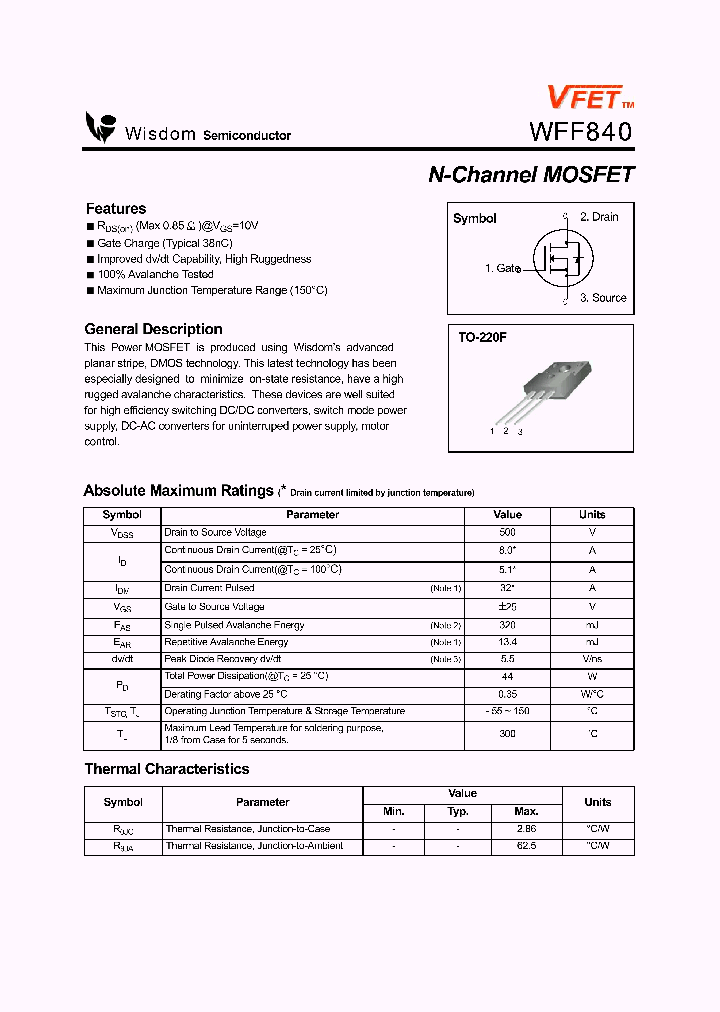 WFF840_1336047.PDF Datasheet