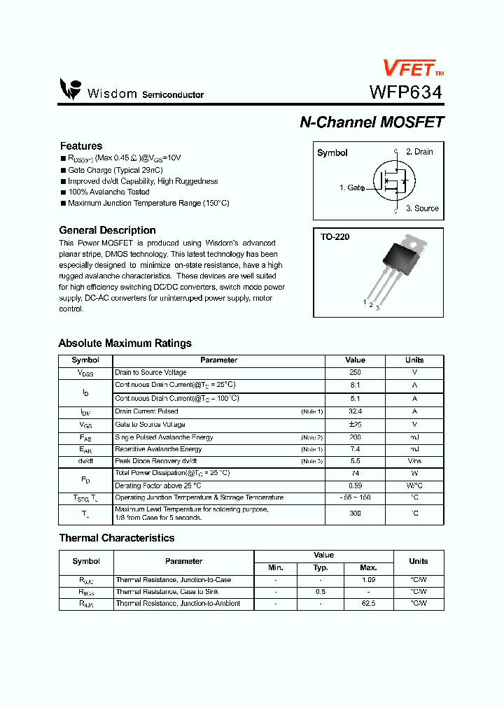WFP634_1165010.PDF Datasheet