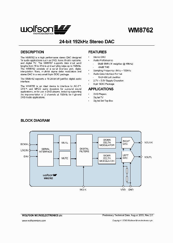 WM8762ED_1336295.PDF Datasheet