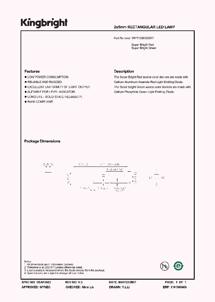 WP113SRSGWT_1336415.PDF Datasheet