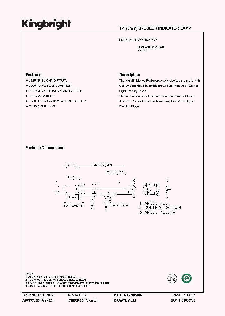 WP115VEYW_1336420.PDF Datasheet