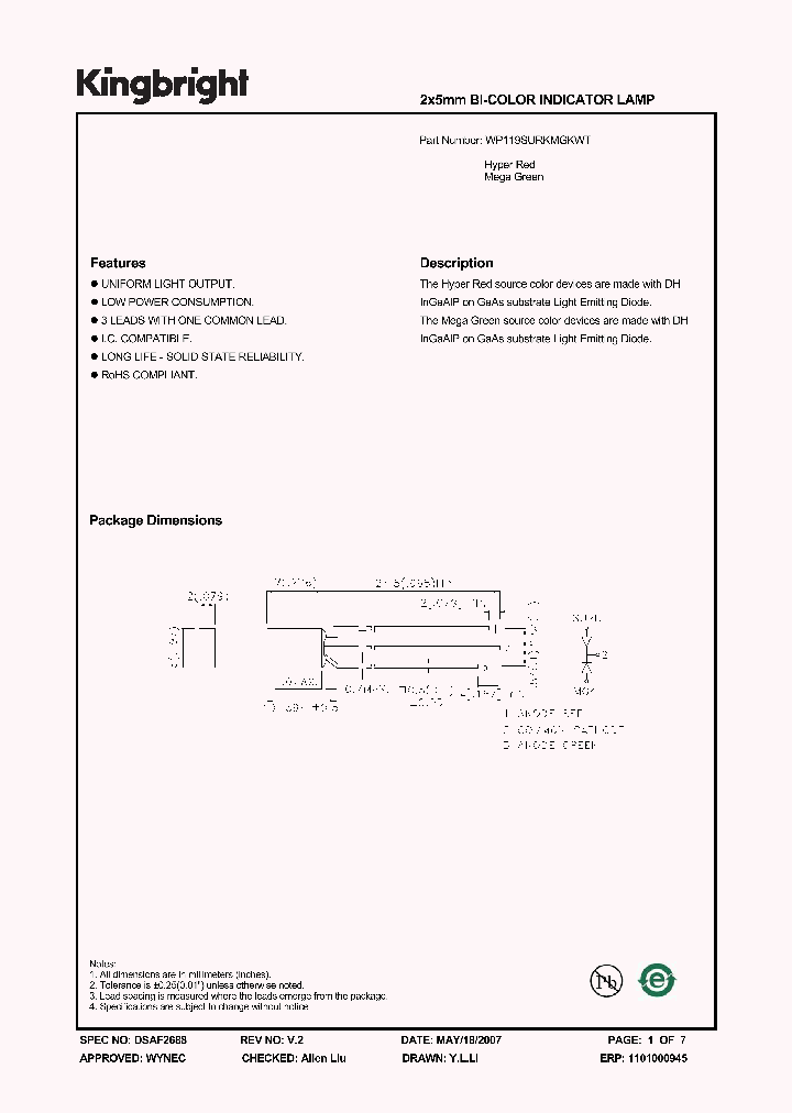 WP119SURKMGKWT_1137534.PDF Datasheet