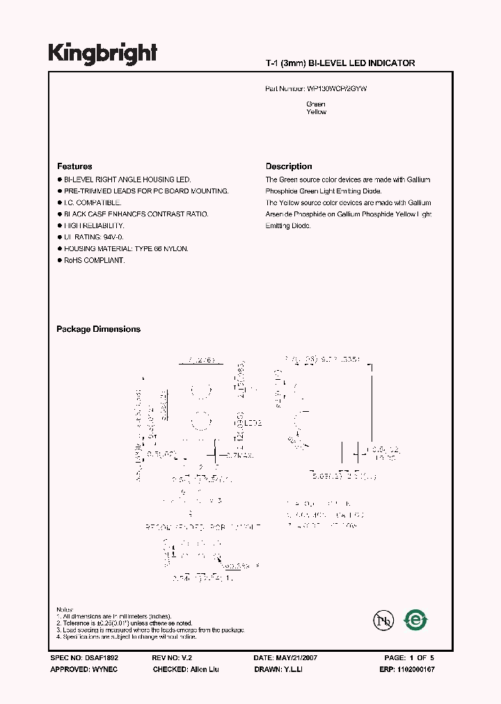 WP130WCP2GYW_1336432.PDF Datasheet