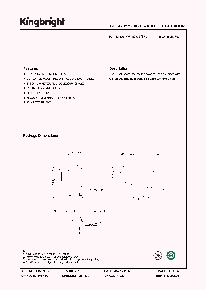 WP1503CBSRD_1336467.PDF Datasheet