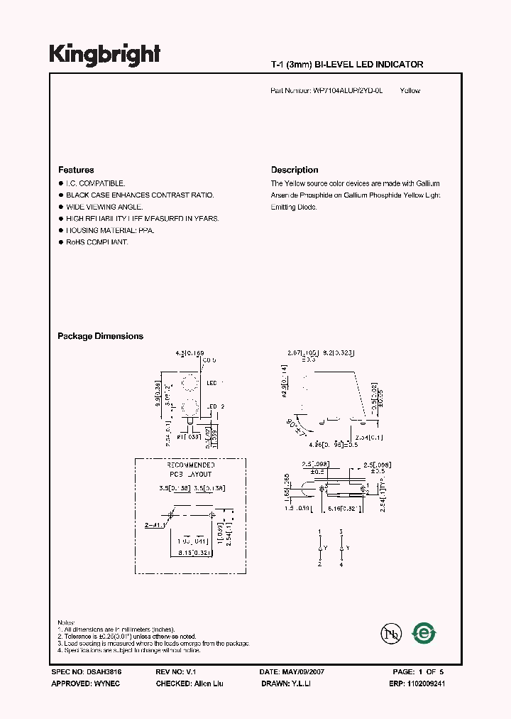 WP7104ALUP2YD-0L_1336615.PDF Datasheet