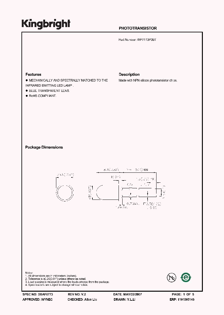 WP7113P3BT_1336669.PDF Datasheet
