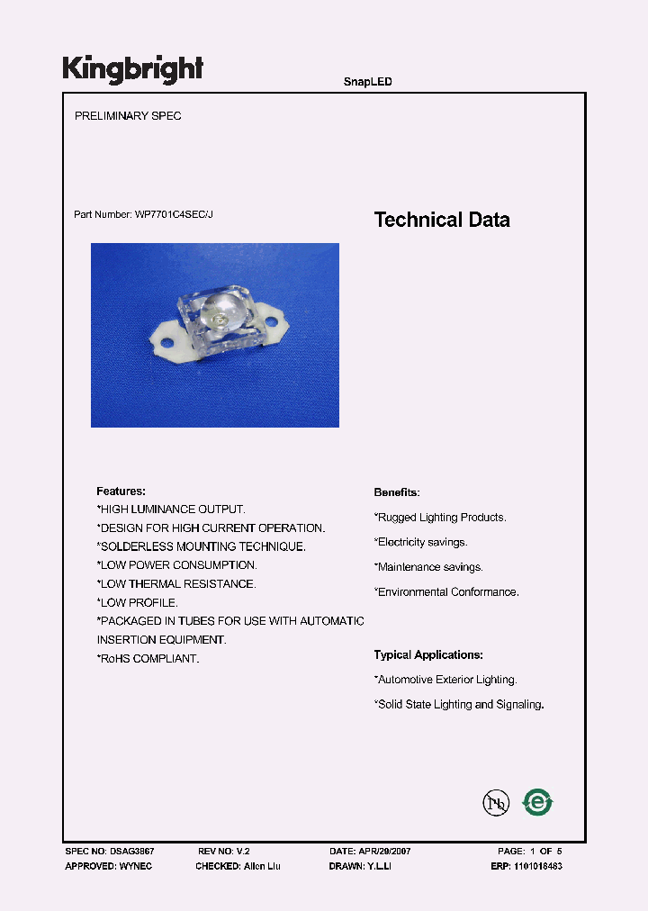 WP7701C4SECJ_1336733.PDF Datasheet