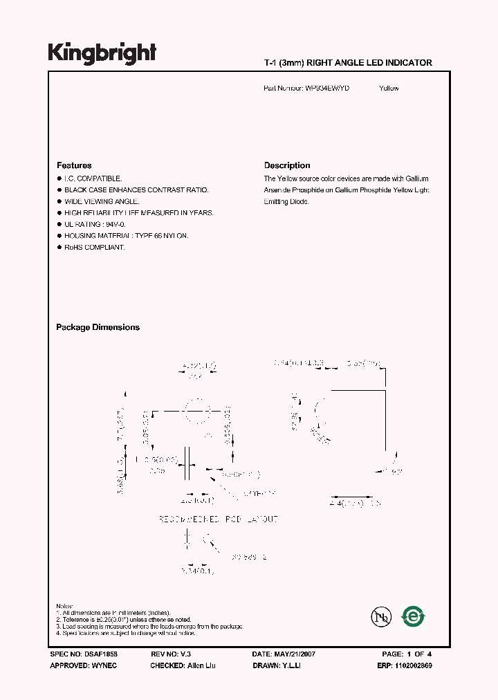 WP934EW-YD_1040212.PDF Datasheet