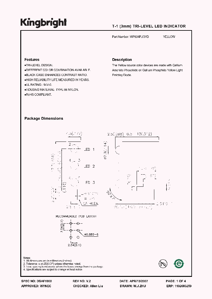 WP934PJ3YD_1336789.PDF Datasheet