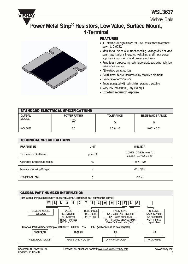 WSL3637_1336920.PDF Datasheet